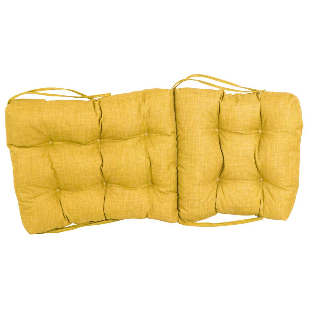 18-inch by 38-inch Spun Polyester Solid Outdoor Tufted Chair Cushion. Picture 2