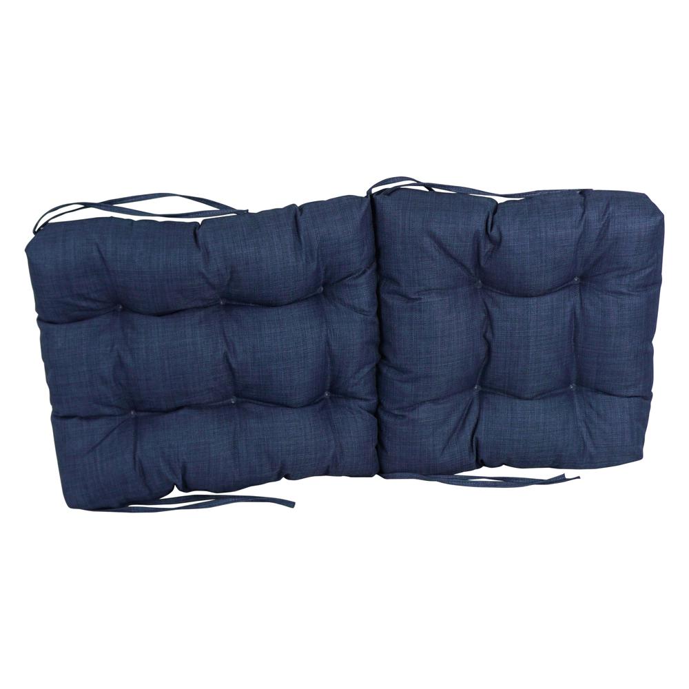 18-inch by 38-inch Spun Polyester Solid Outdoor Tufted Chair Cushion. Picture 2