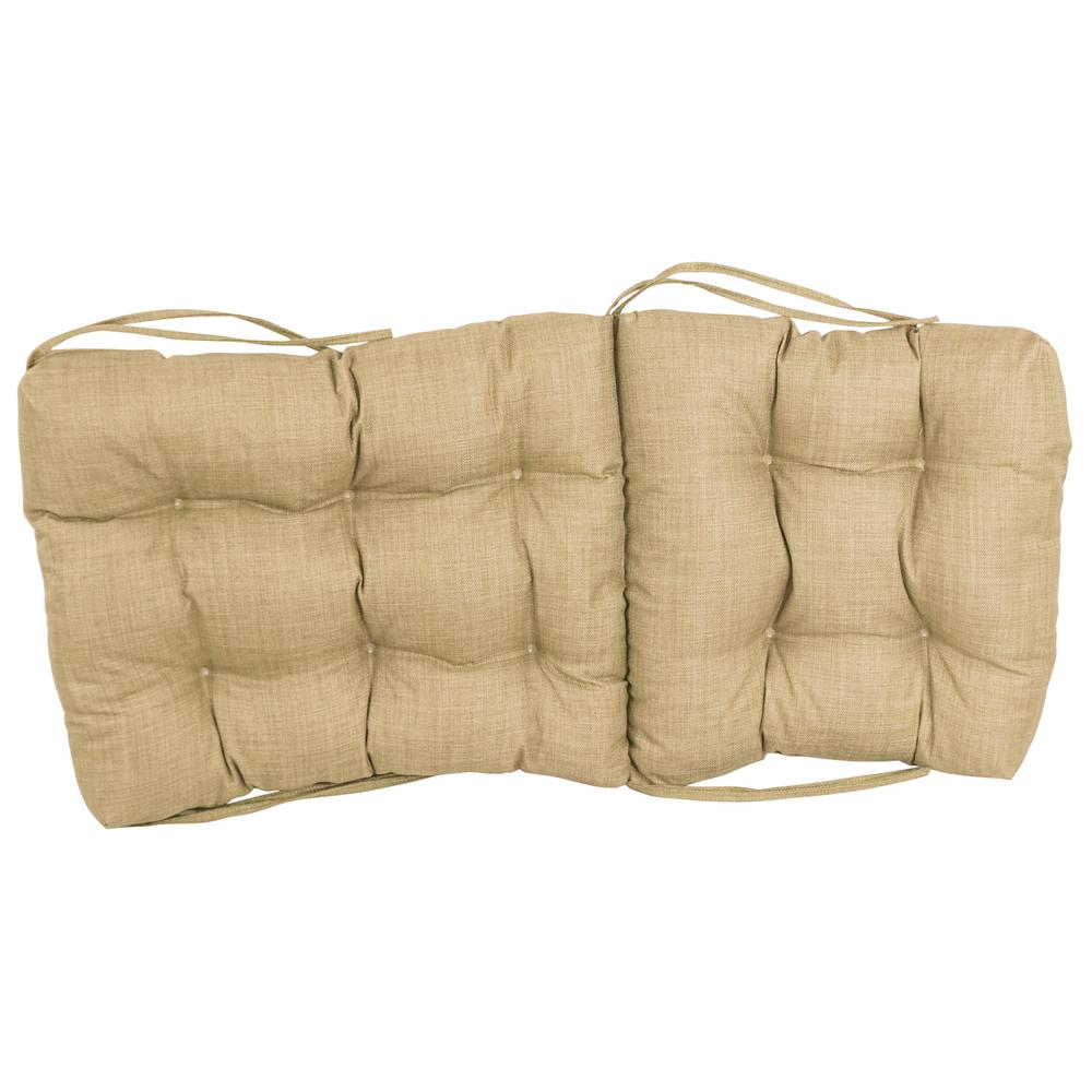 18-inch by 38-inch Spun Polyester Solid Outdoor Tufted Chair Cushion. Picture 2