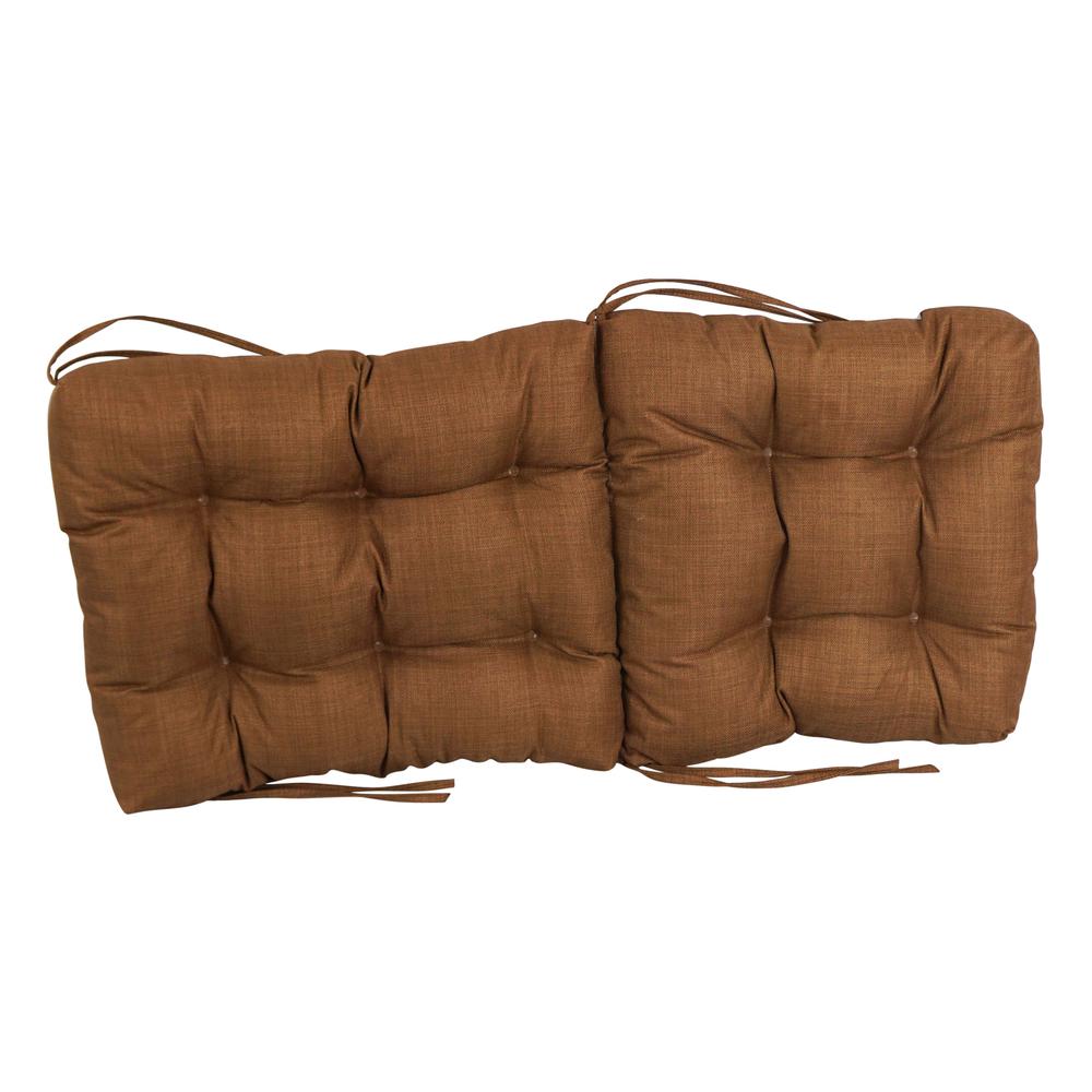 18-inch by 38-inch Spun Polyester Solid Outdoor Tufted Chair Cushion. Picture 2