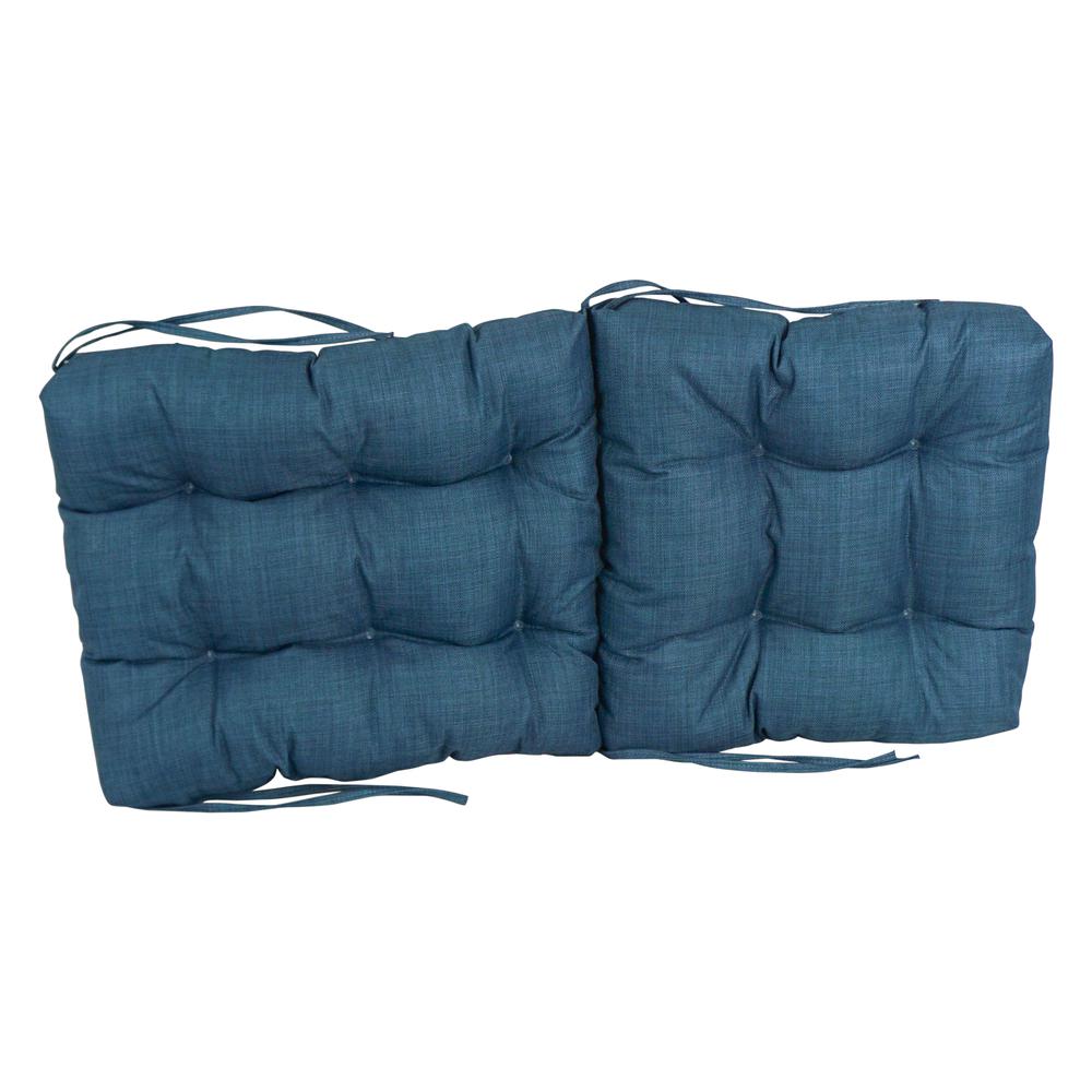 18-inch by 38-inch Spun Polyester Solid Outdoor Tufted Chair Cushion. Picture 2