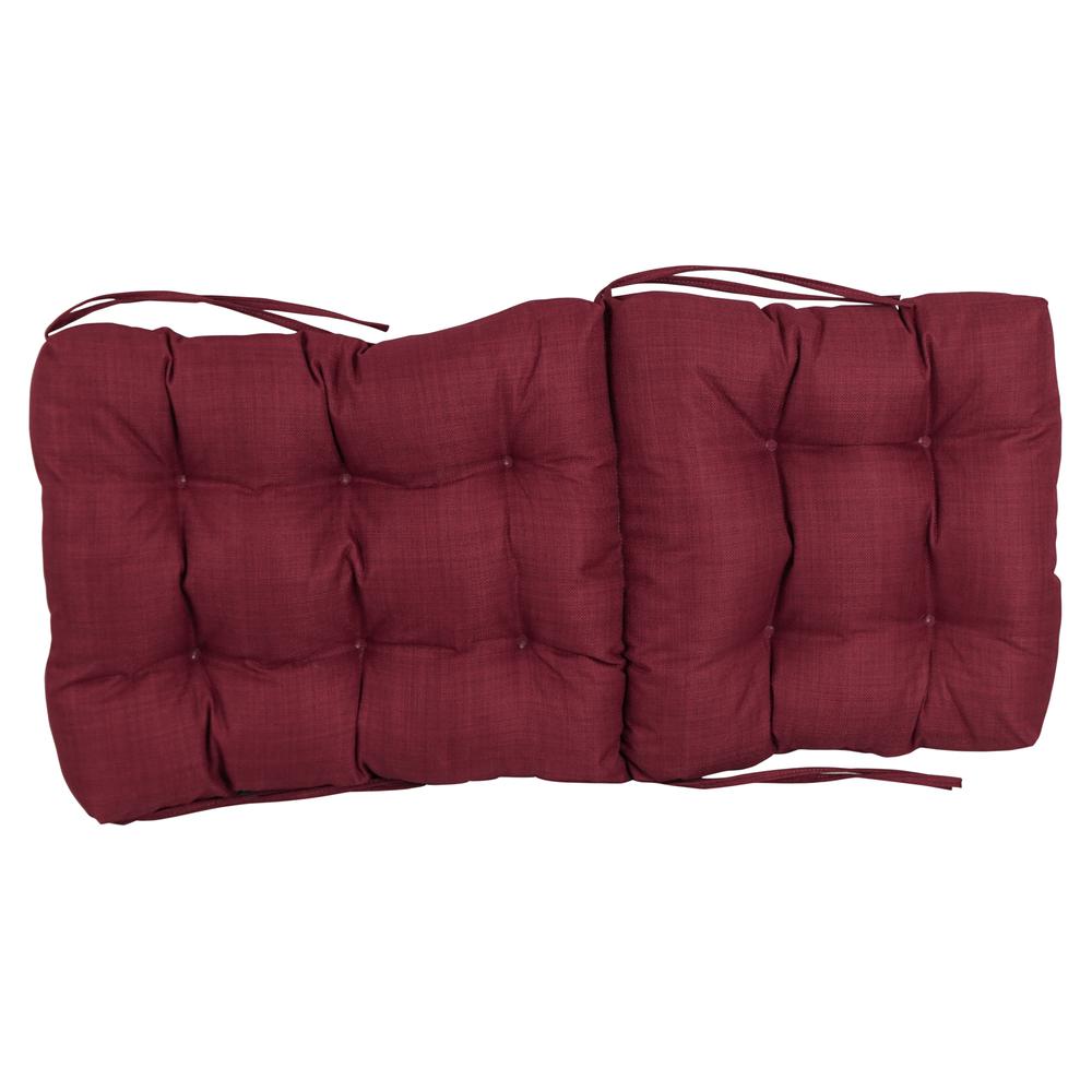 18-inch by 38-inch Spun Polyester Solid Outdoor Tufted Chair Cushion. Picture 2