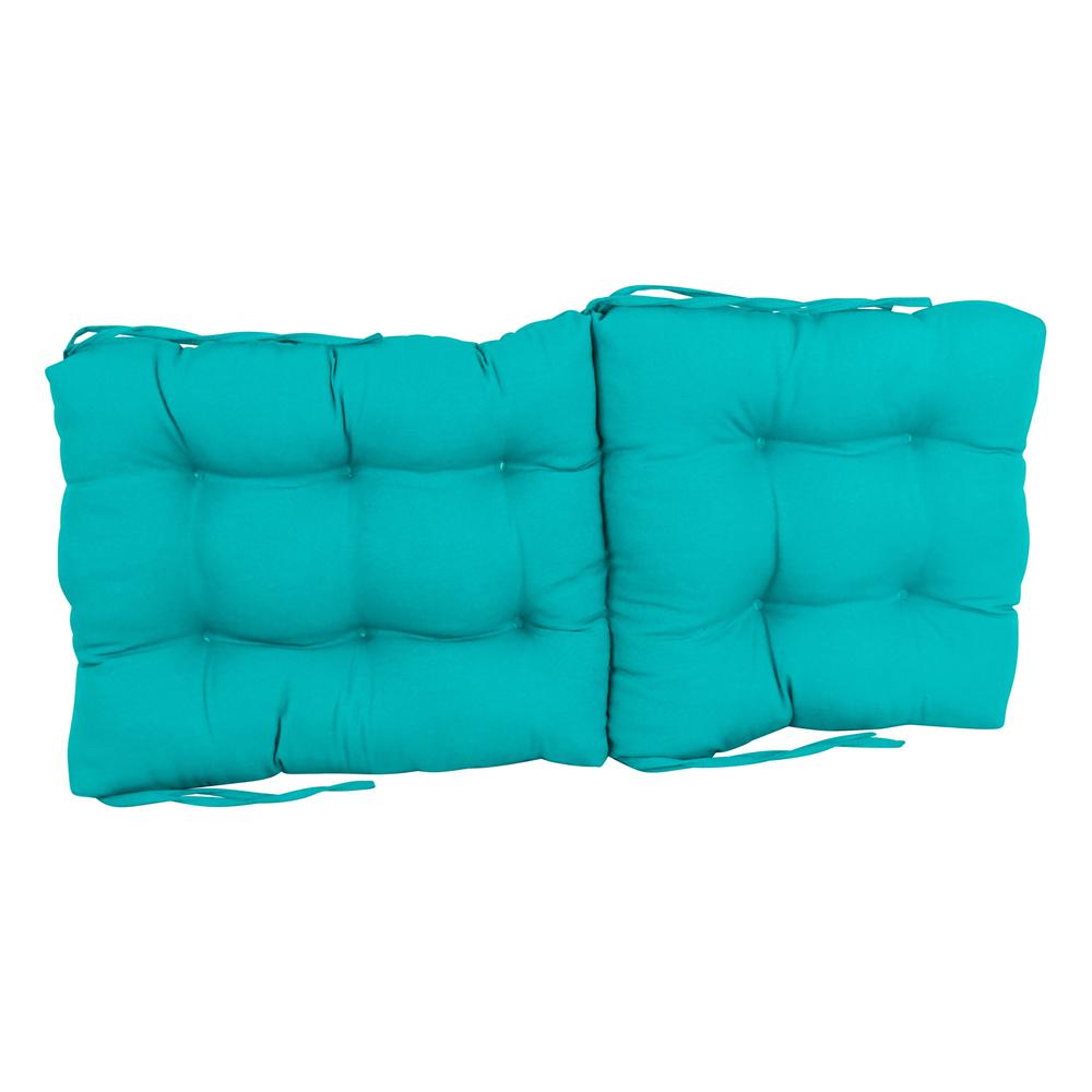 18-inch by 38-inch Solid Twill Tufted Chair Cushion. Picture 2