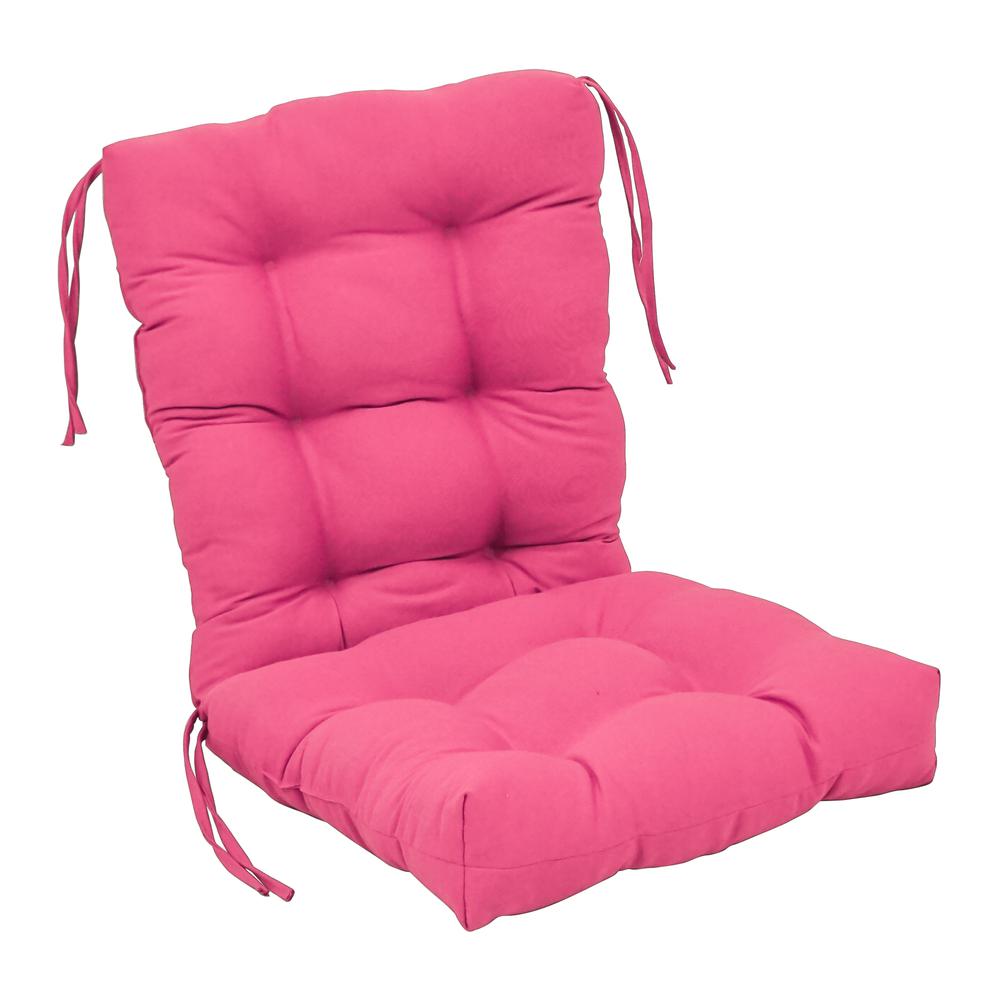 18-inch by 38-inch Solid Twill Tufted Chair Cushion. Picture 1