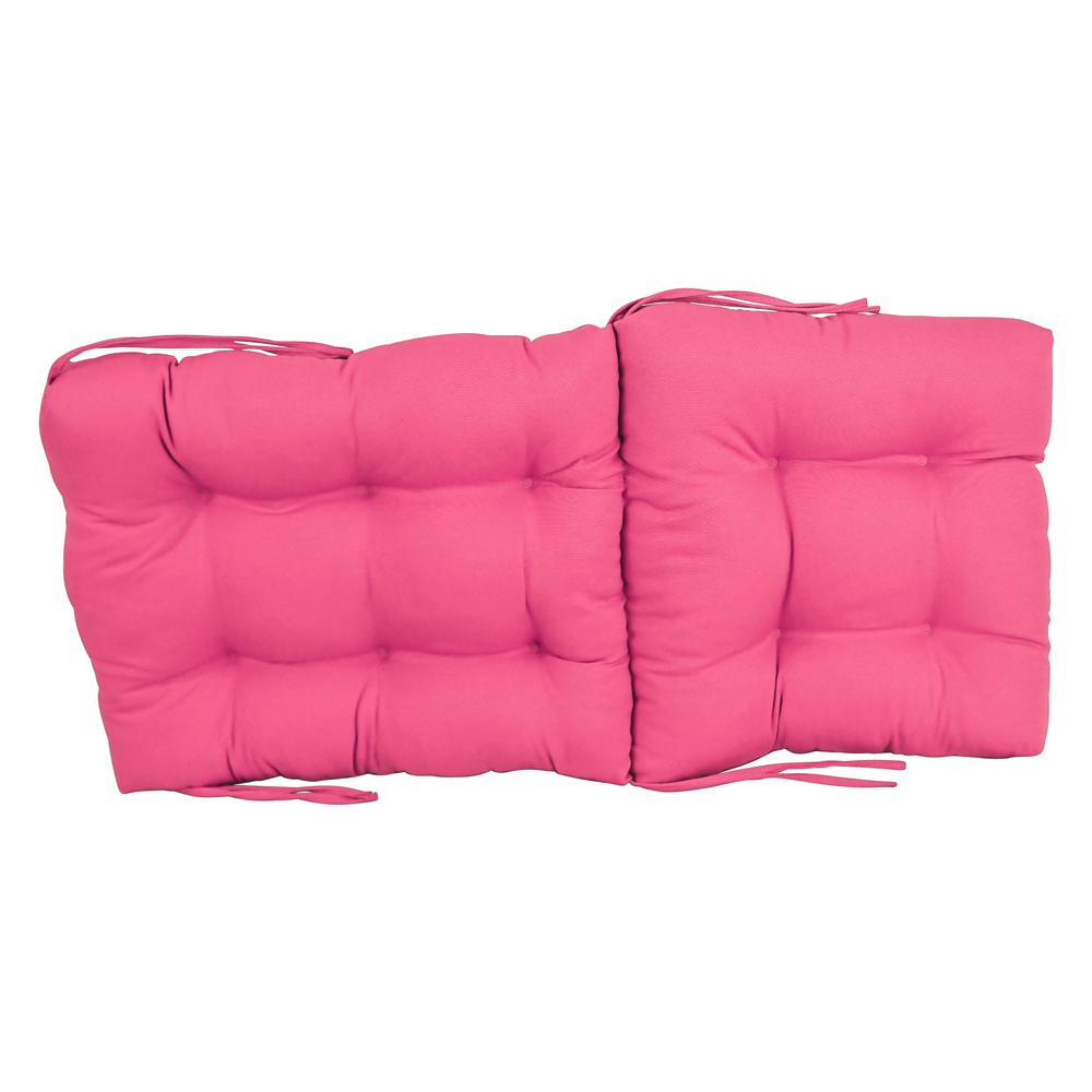 18-inch by 38-inch Solid Twill Tufted Chair Cushion. Picture 2