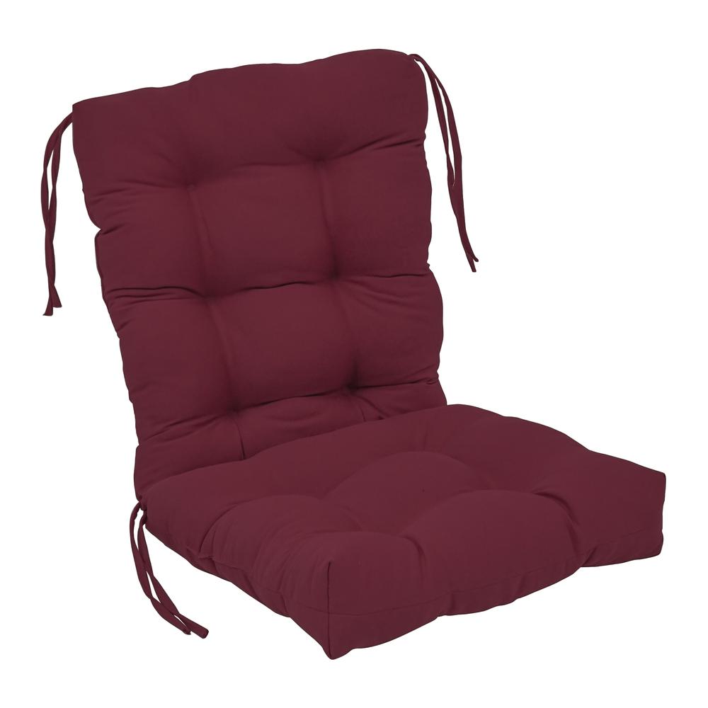 18-inch by 38-inch Solid Twill Tufted Chair Cushion. Picture 1