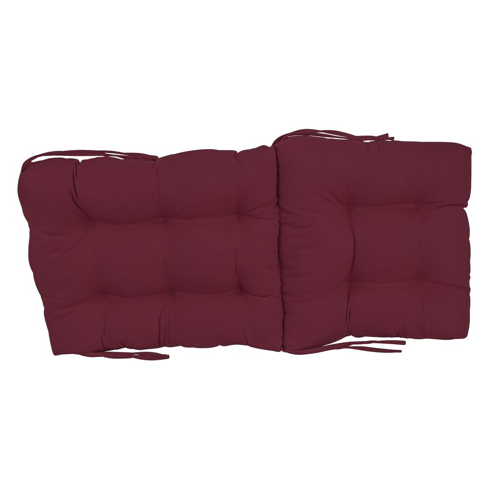 18-inch by 38-inch Solid Twill Tufted Chair Cushion. Picture 2