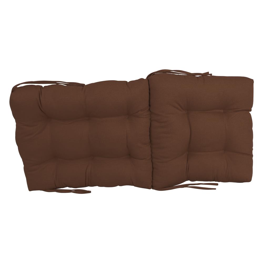 18-inch by 38-inch Solid Twill Tufted Chair Cushion. Picture 2
