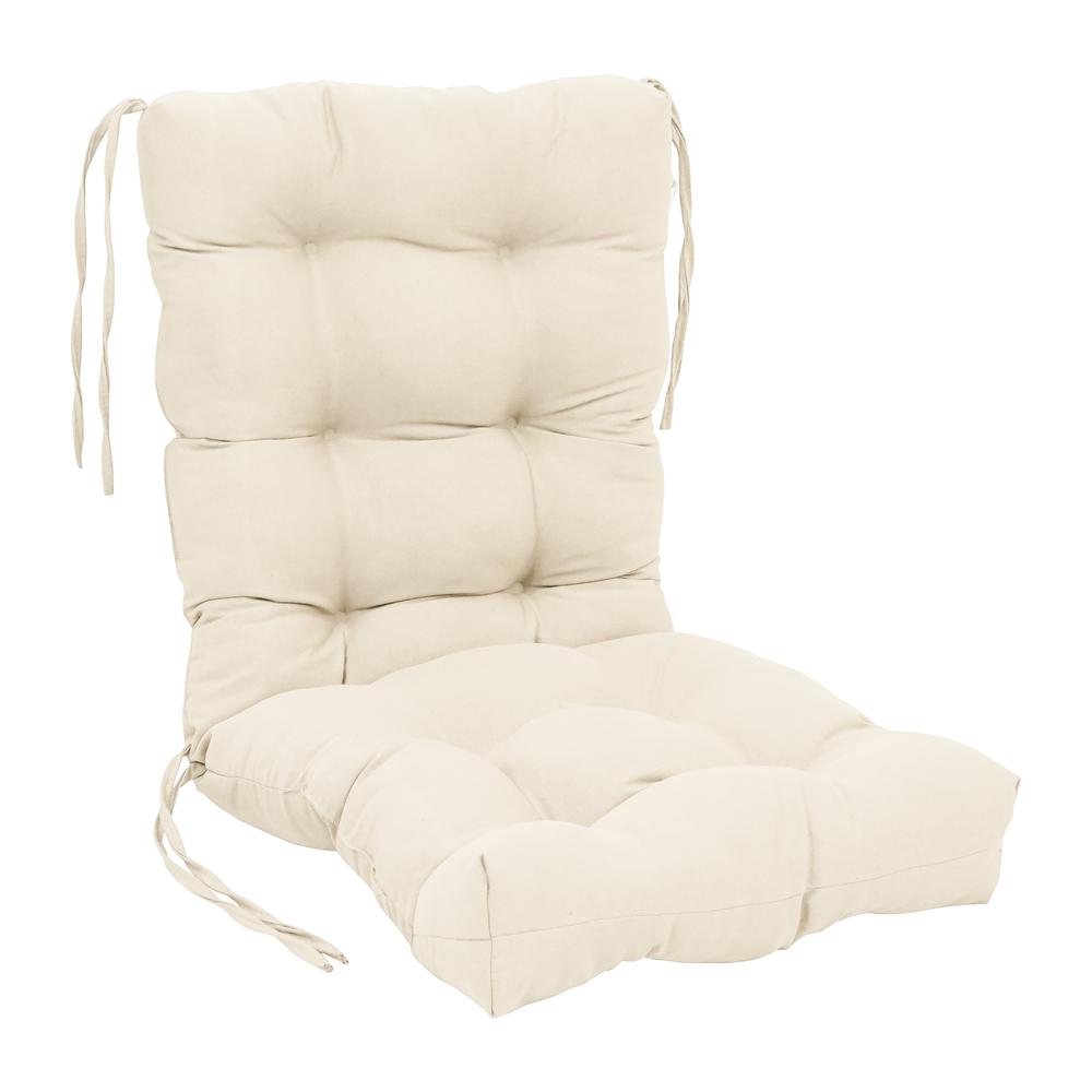 18-inch by 38-inch Solid Twill Tufted Chair Cushion. Picture 1