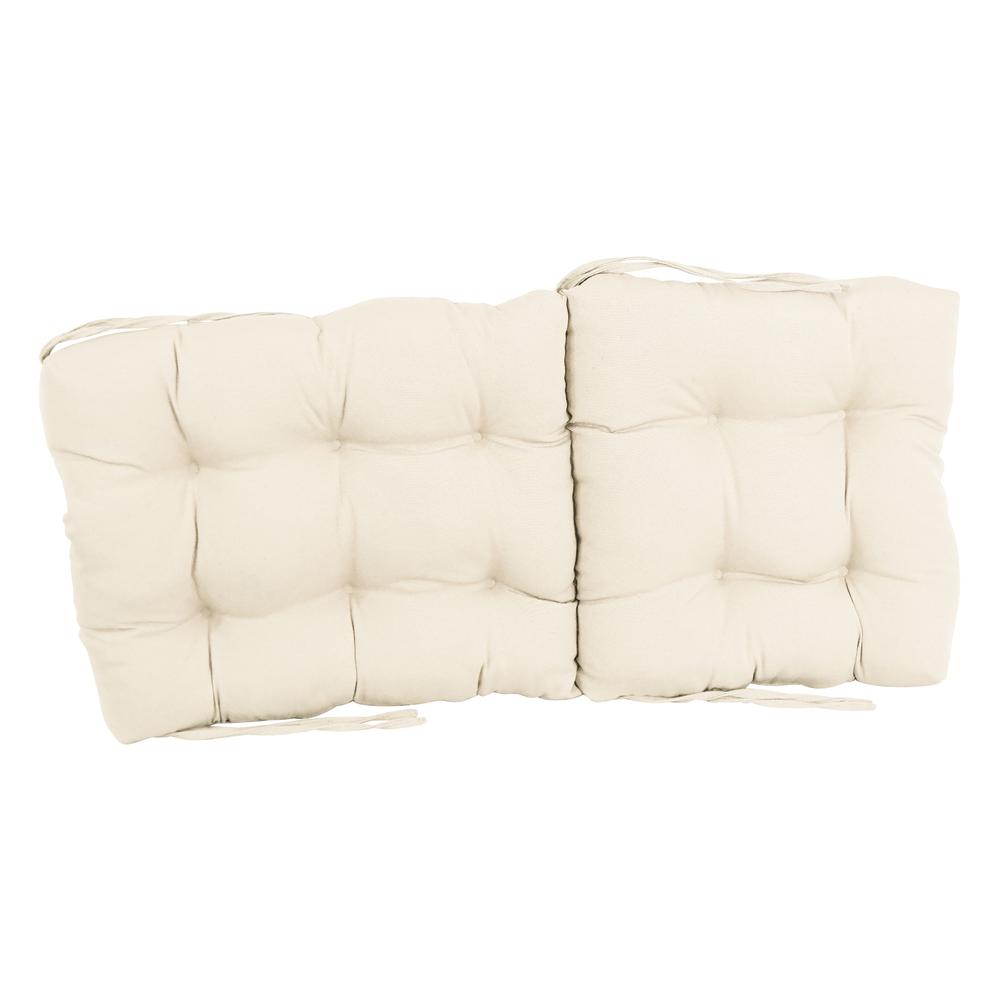 18-inch by 38-inch Solid Twill Tufted Chair Cushion. Picture 2