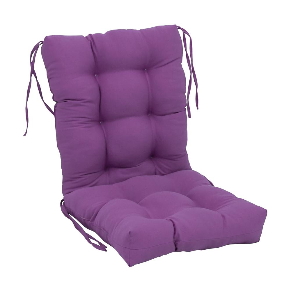 18-inch by 38-inch Solid Twill Tufted Chair Cushion. Picture 1