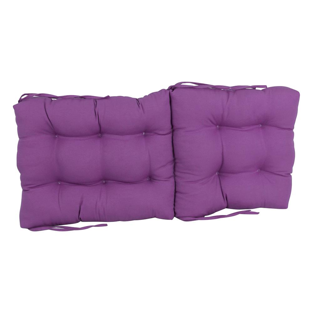 18-inch by 38-inch Solid Twill Tufted Chair Cushion. Picture 2