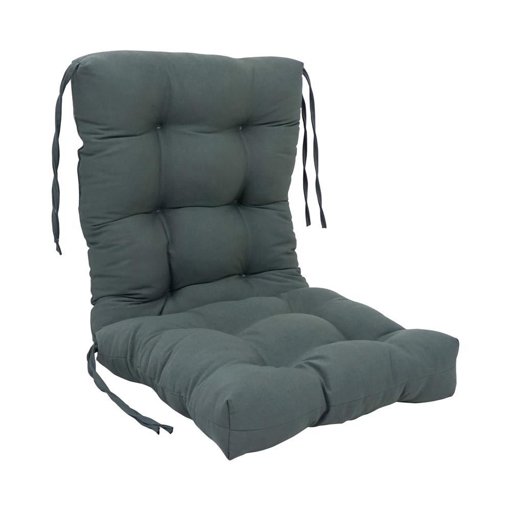 18-inch by 38-inch Solid Twill Tufted Chair Cushion. Picture 1