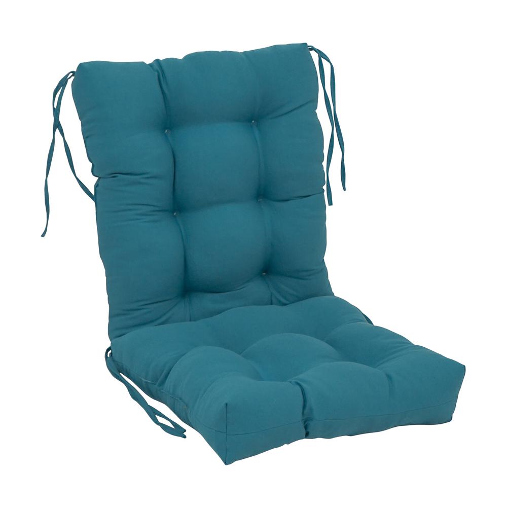 18-inch by 38-inch Solid Twill Tufted Chair Cushion. Picture 1
