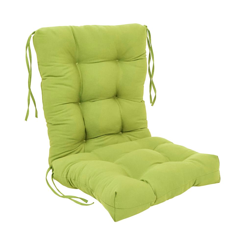 18-inch by 38-inch Solid Twill Tufted Chair Cushion. Picture 1