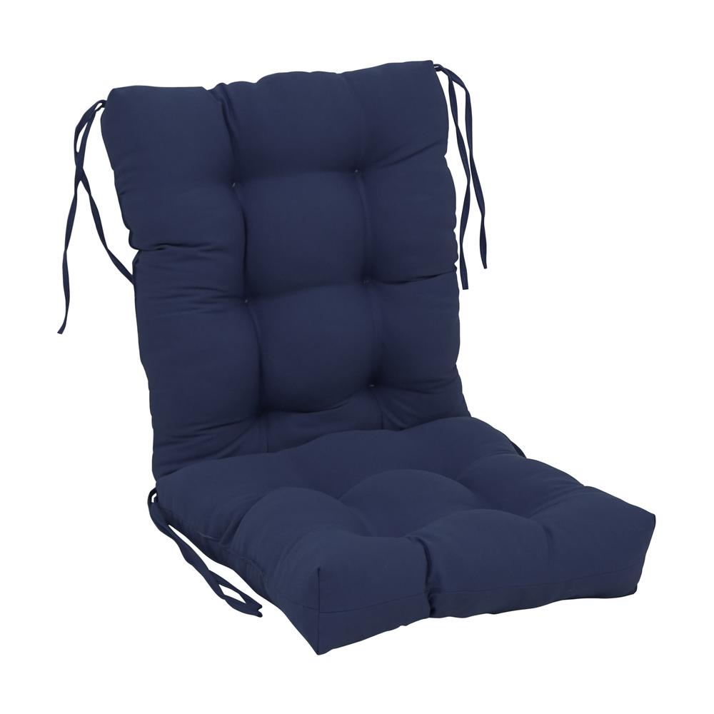 18-inch by 38-inch Solid Twill Tufted Chair Cushion. Picture 1