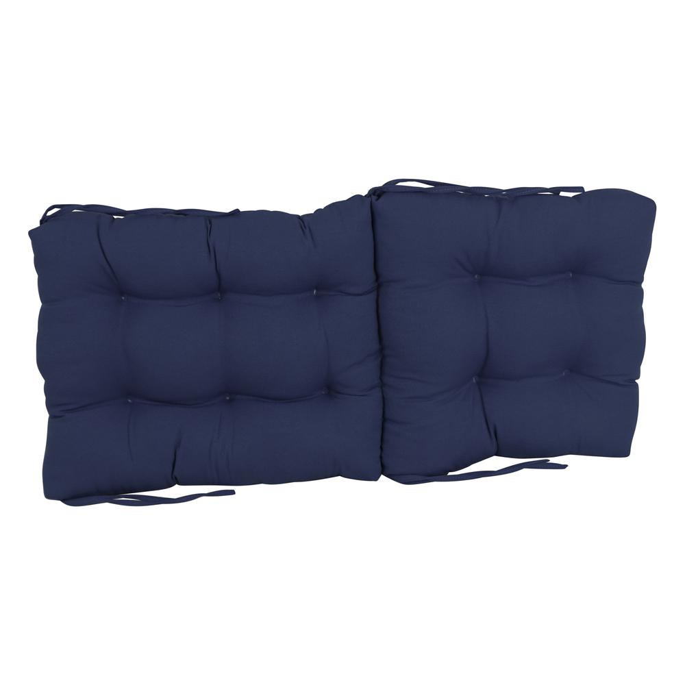 18-inch by 38-inch Solid Twill Tufted Chair Cushion. Picture 2