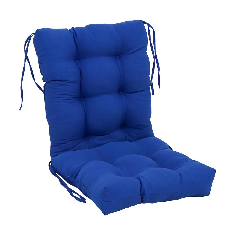 18-inch by 38-inch Solid Twill Tufted Chair Cushion. Picture 1