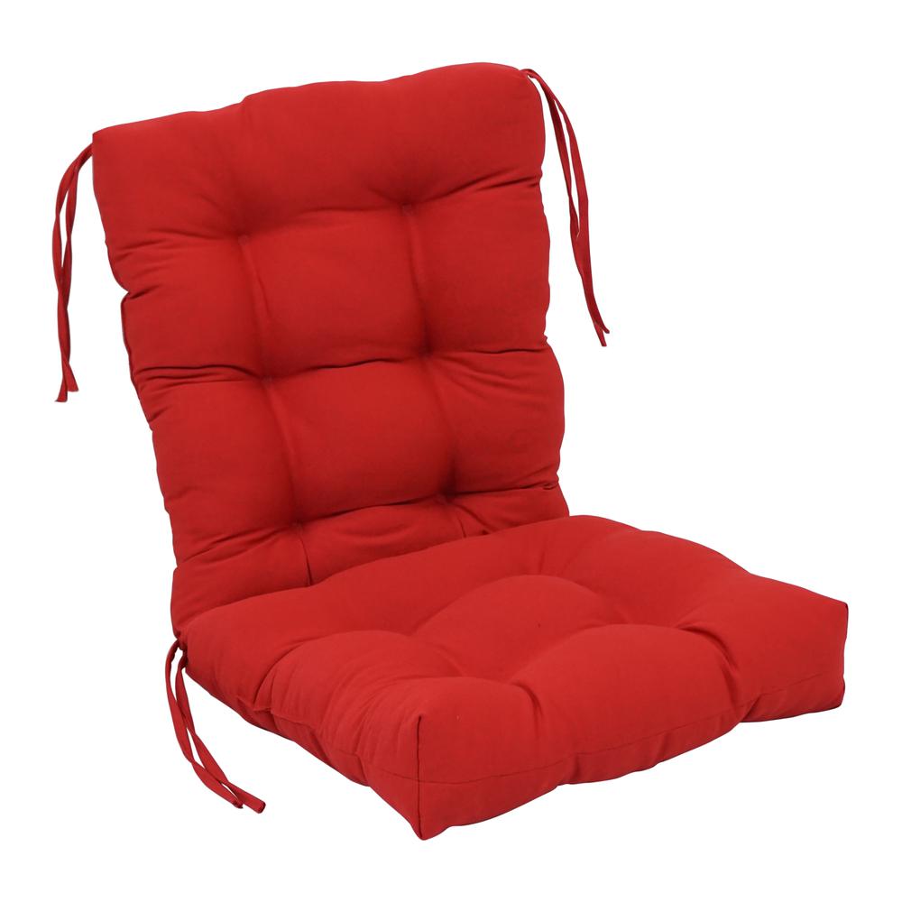 18-inch by 38-inch Solid Twill Tufted Chair Cushion. Picture 1
