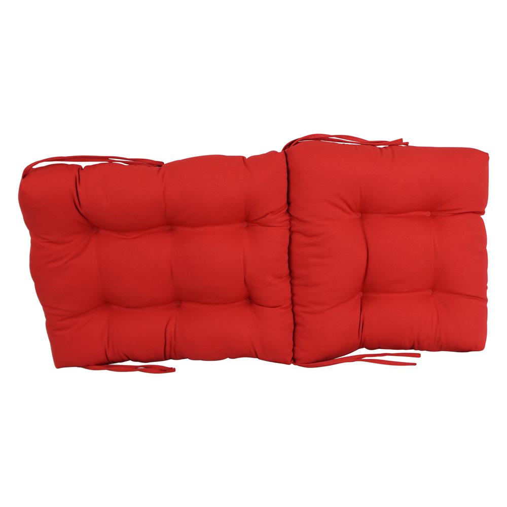 18-inch by 38-inch Solid Twill Tufted Chair Cushion. Picture 2