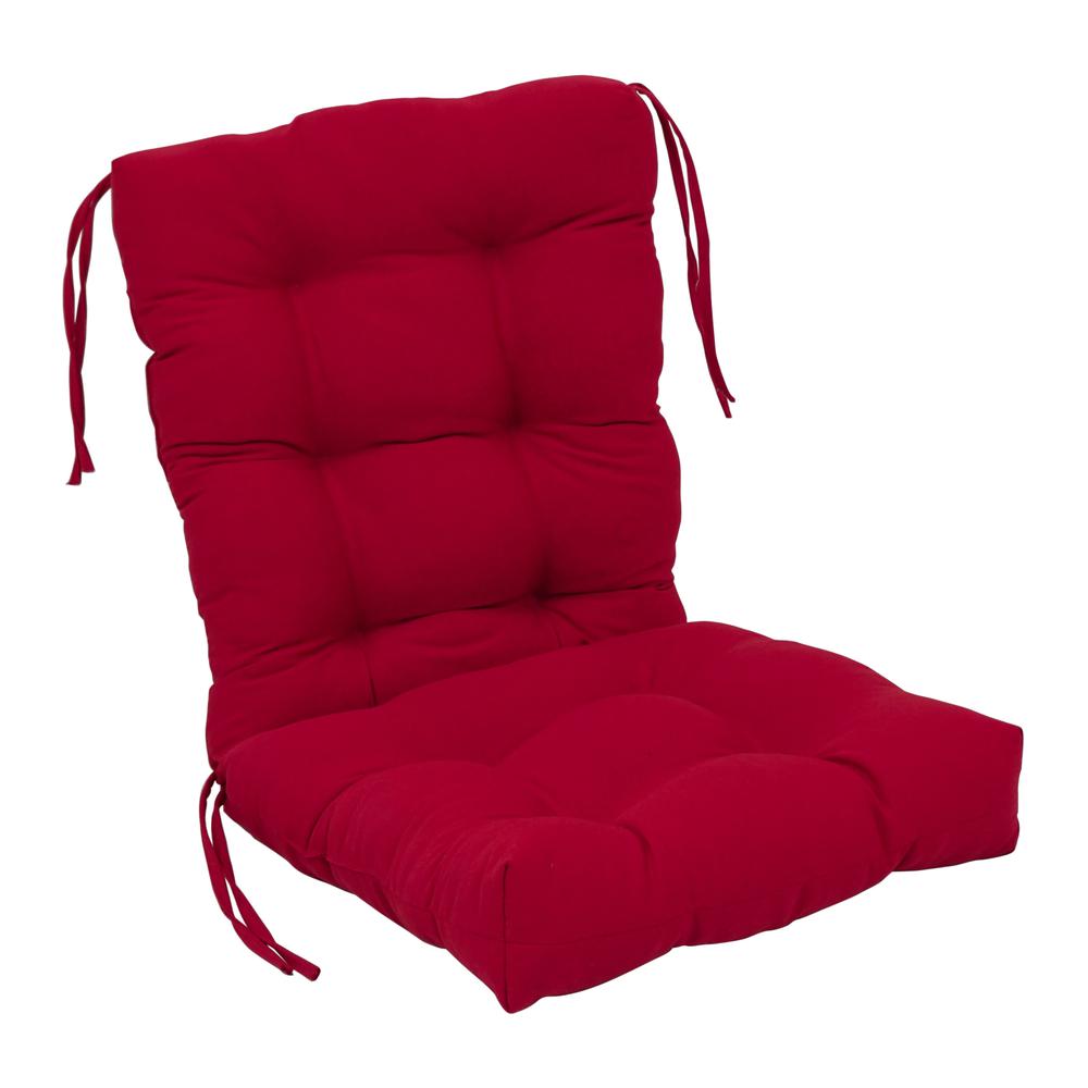 18-inch by 38-inch Solid Twill Tufted Chair Cushion. Picture 1