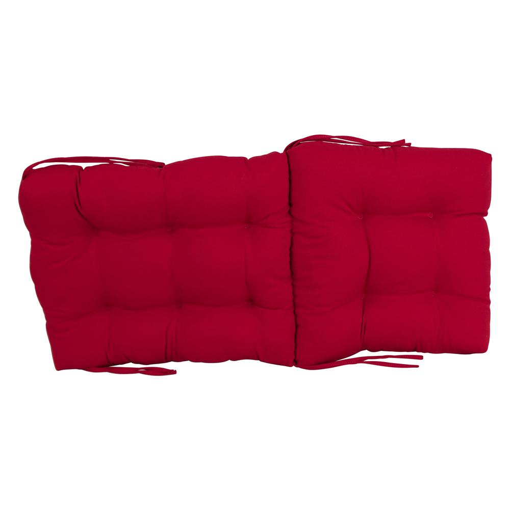 18-inch by 38-inch Solid Twill Tufted Chair Cushion. Picture 2