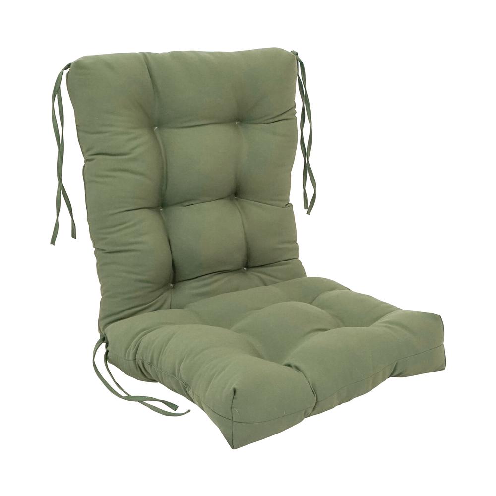 18-inch by 38-inch Solid Twill Tufted Chair Cushion. Picture 1