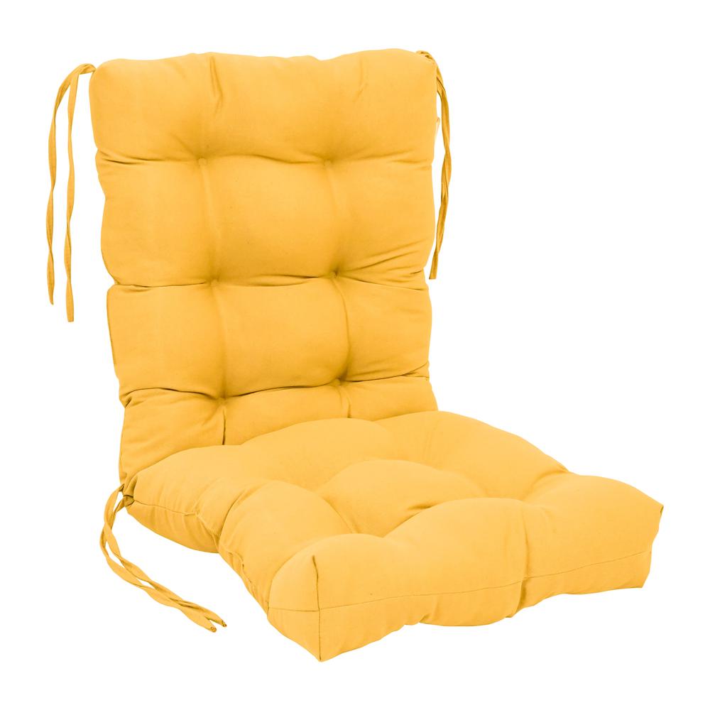 18-inch by 38-inch Solid Twill Tufted Chair Cushion. Picture 1