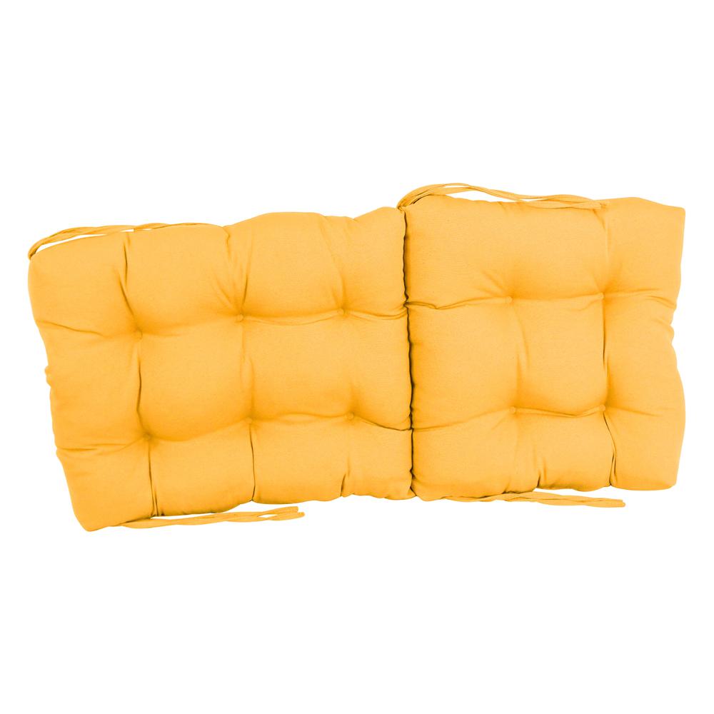18-inch by 38-inch Solid Twill Tufted Chair Cushion. Picture 2