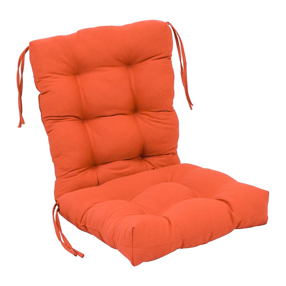 18-inch by 38-inch Solid Twill Tufted Chair Cushion. Picture 1