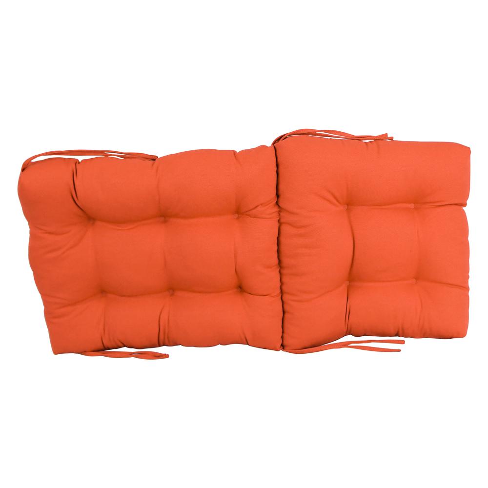18-inch by 38-inch Solid Twill Tufted Chair Cushion. Picture 2