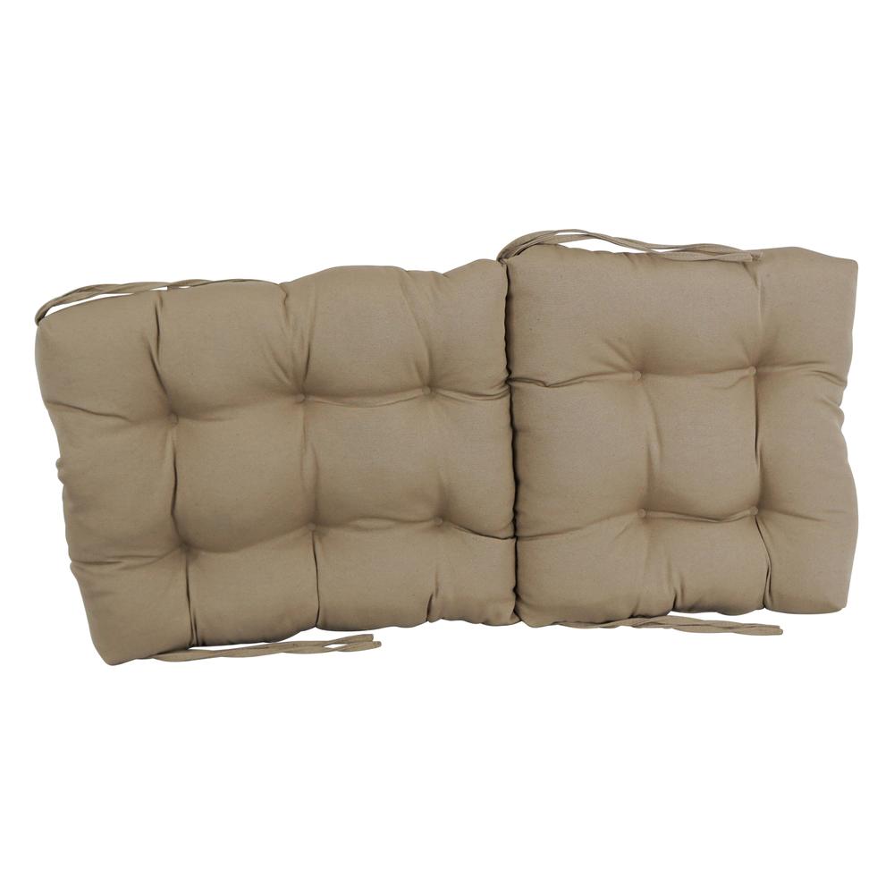 18-inch by 38-inch Solid Twill Tufted Chair Cushion. Picture 2