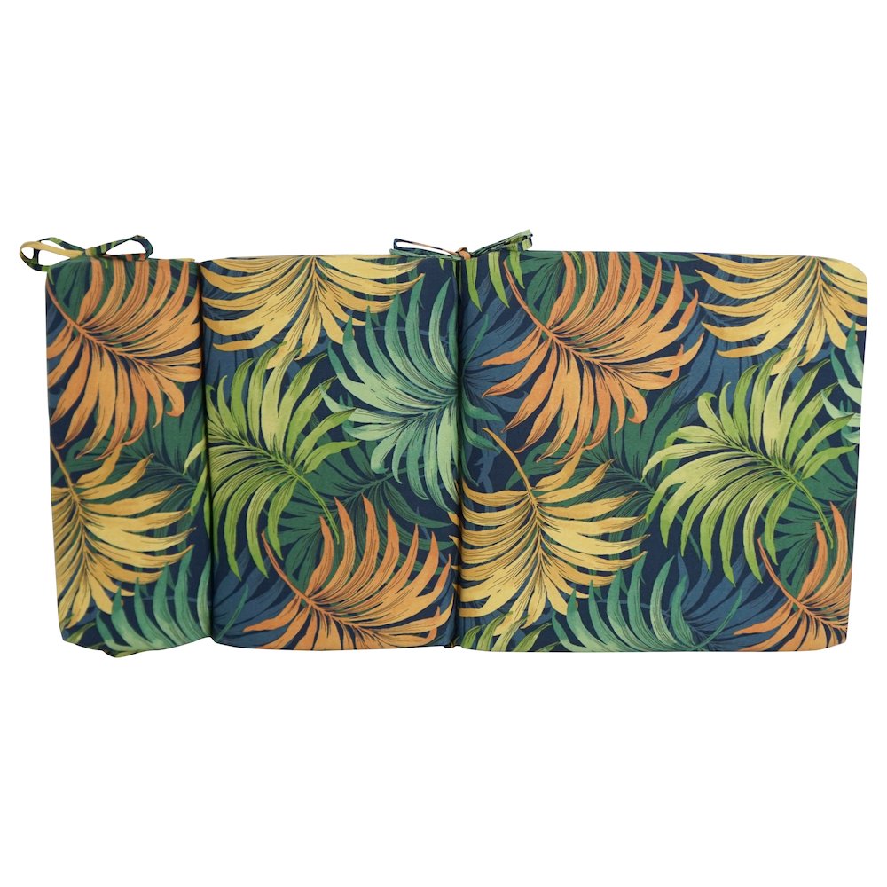18-inch by 38-inch Spun Polyester Patterned Outdoor Squared Chair Cushion. Picture 2