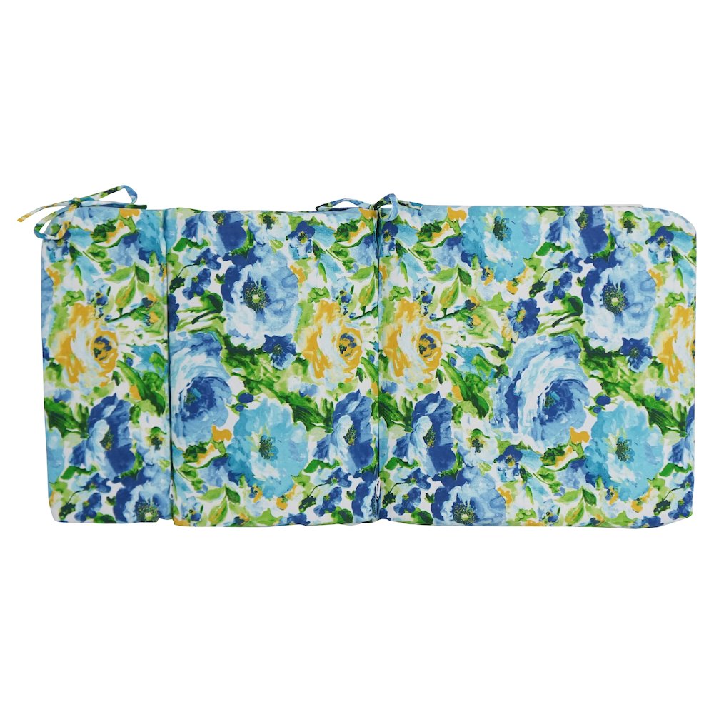 18-inch by 38-inch Spun Polyester Patterned Outdoor Squared Chair Cushion. Picture 2