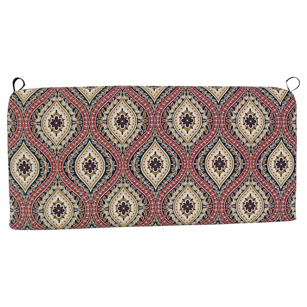 42-inch by 19-inch Patterned Outdoor Spun Polyester Loveseat Cushion. Picture 2