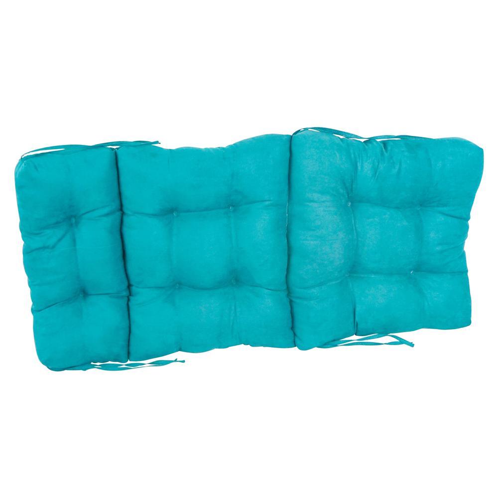 20-inch by 42-inch Solid Microsuede Tufted Chair Cushion. Picture 2