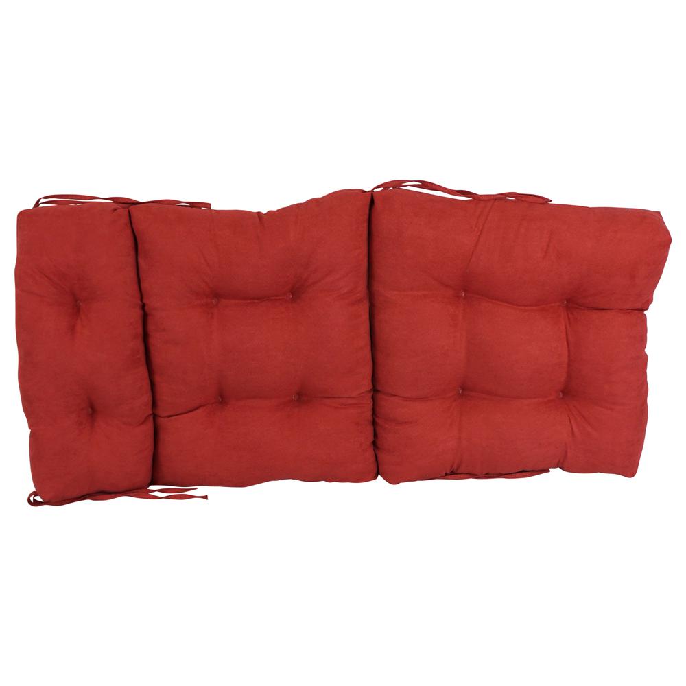 20-inch by 42-inch Solid Microsuede Tufted Chair Cushion. Picture 2