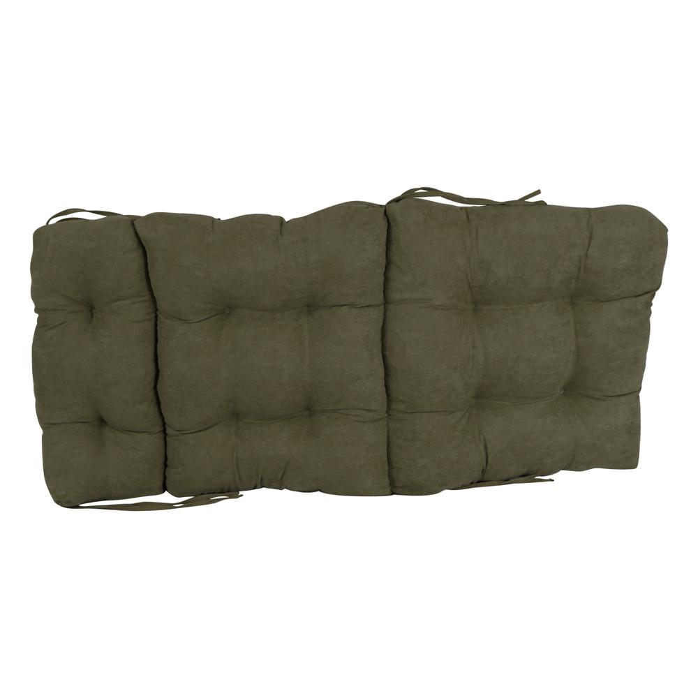 20-inch by 42-inch Solid Microsuede Tufted Chair Cushion. Picture 2