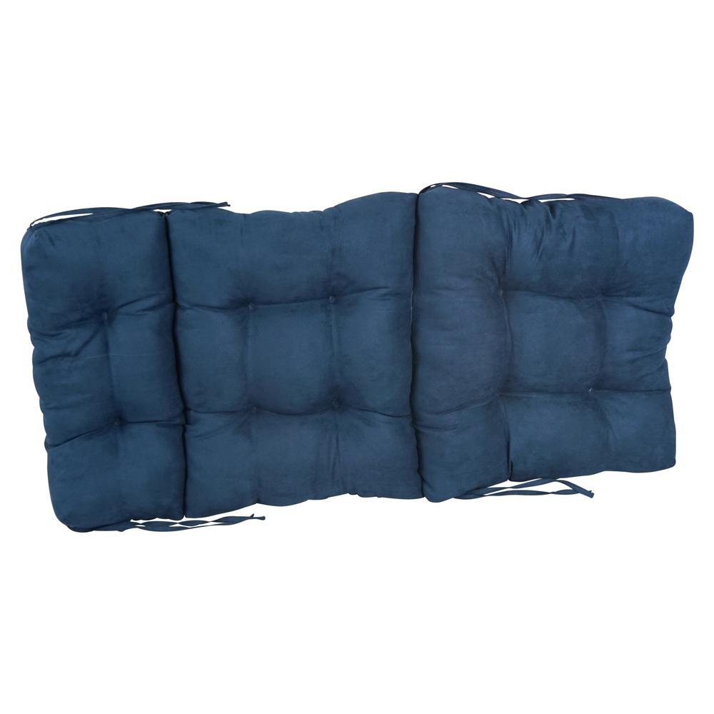 20-inch by 42-inch Solid Microsuede Tufted Chair Cushion. Picture 2