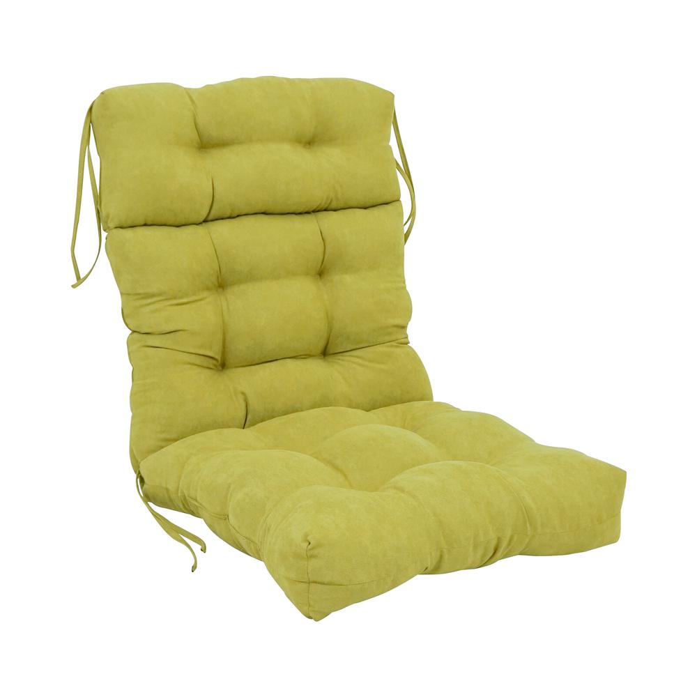 20-inch by 42-inch Solid Microsuede Tufted Chair Cushion. Picture 1