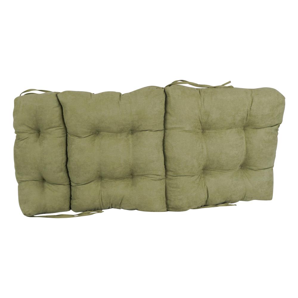 20-inch by 42-inch Solid Microsuede Tufted Chair Cushion. Picture 2