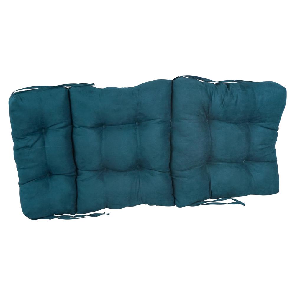 20-inch by 42-inch Solid Microsuede Tufted Chair Cushion. Picture 2