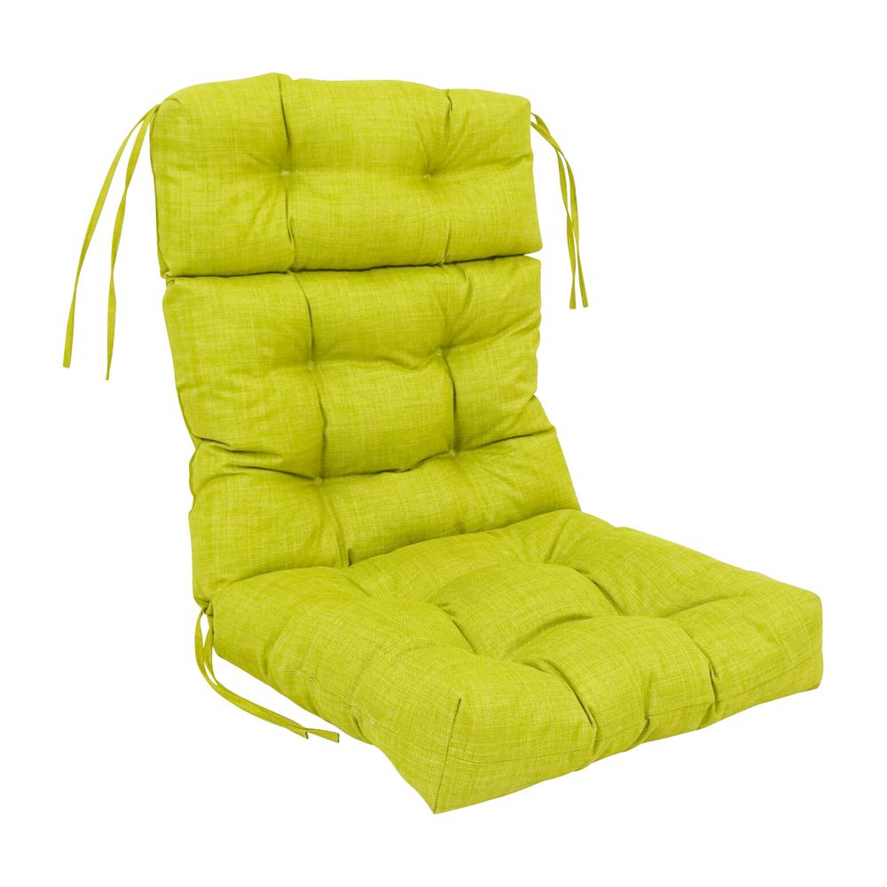 20-inch by 42-inch Spun Polyester Solid Outdoor Tufted Chair Cushion. Picture 1