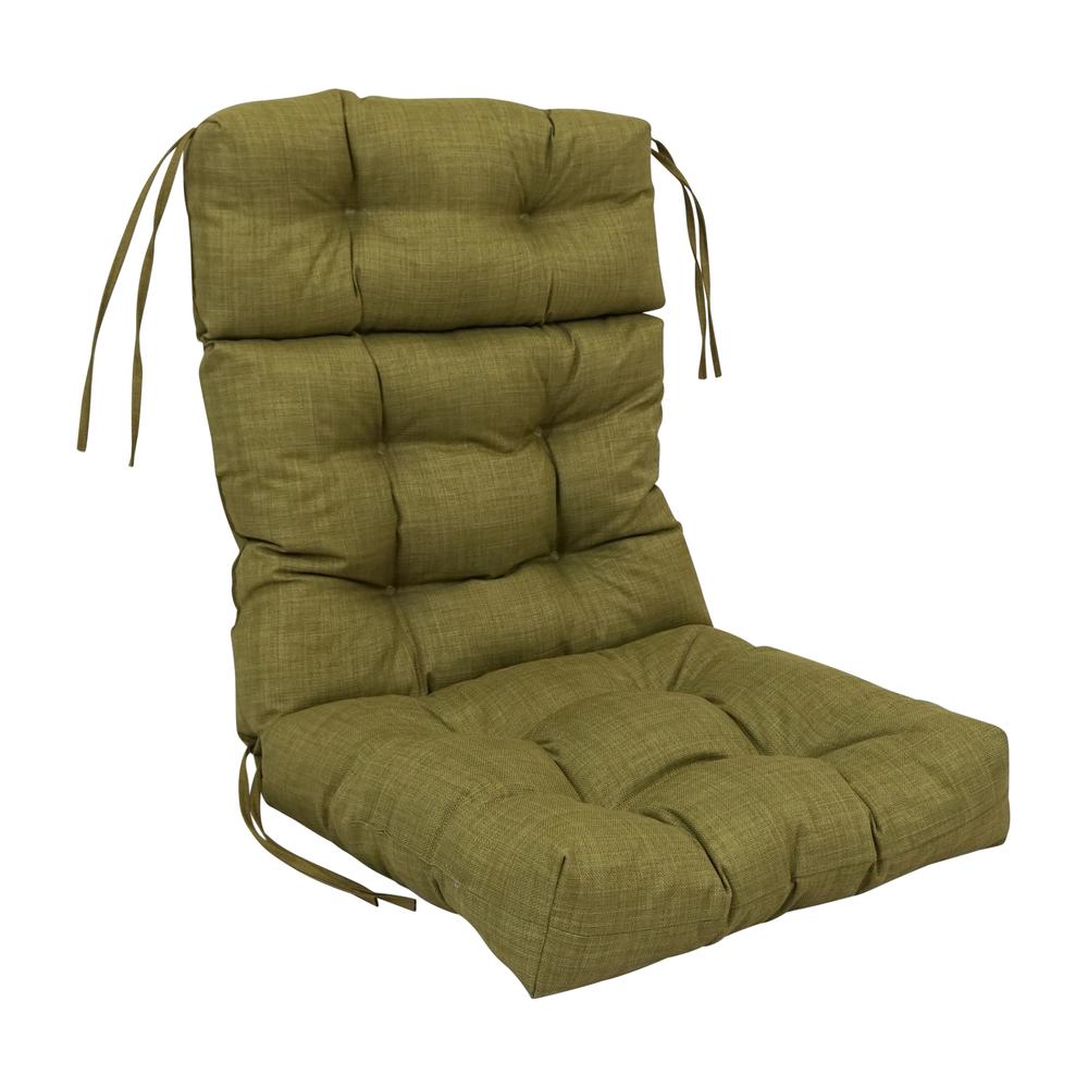 20-inch by 42-inch Spun Polyester Solid Outdoor Tufted Chair Cushion. Picture 1