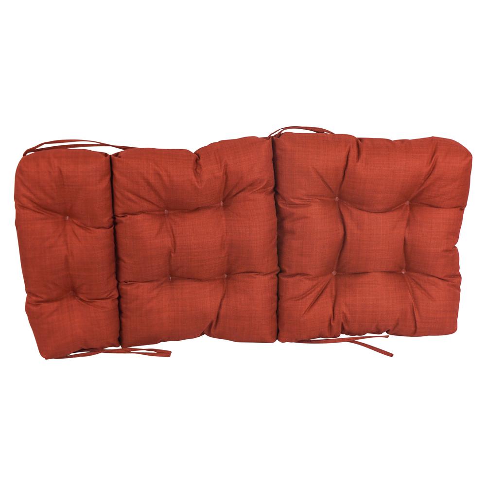 20-inch by 42-inch Spun Polyester Solid Outdoor Tufted Chair Cushion. Picture 2