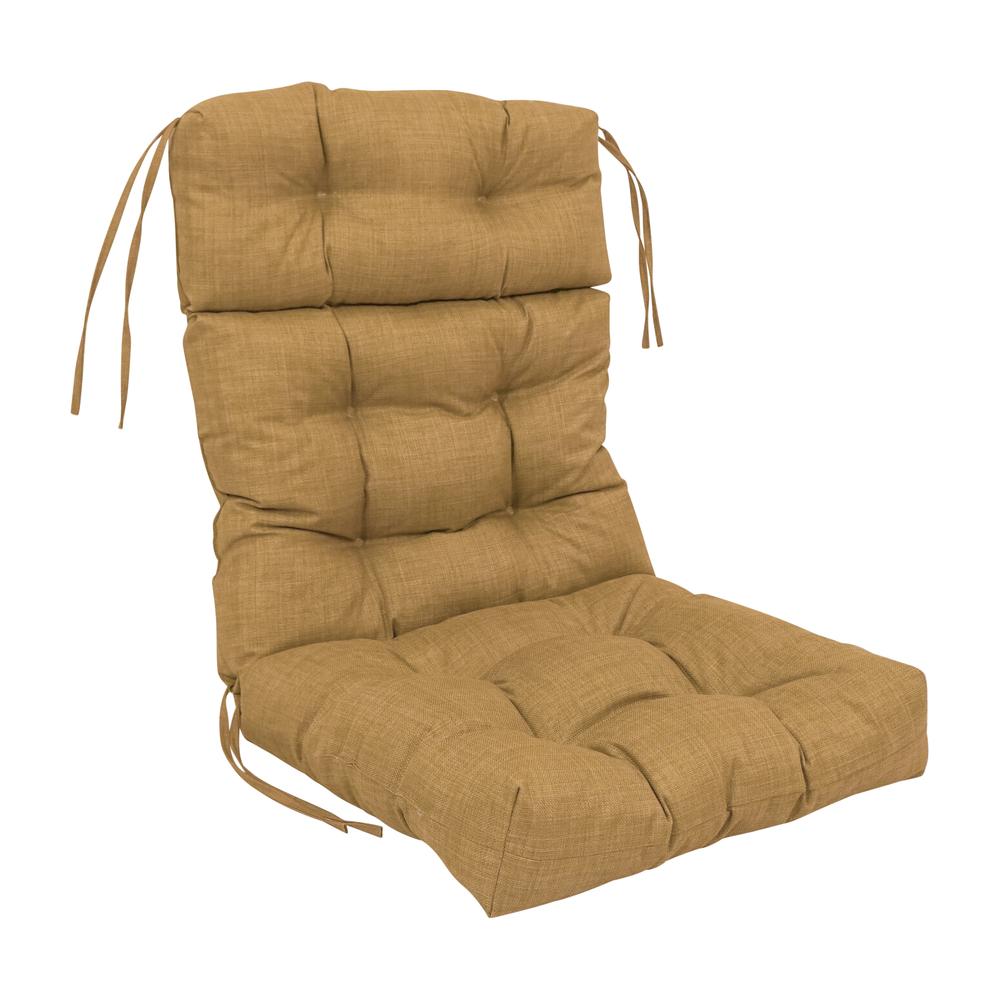 20-inch by 42-inch Spun Polyester Solid Outdoor Tufted Chair Cushion. Picture 1