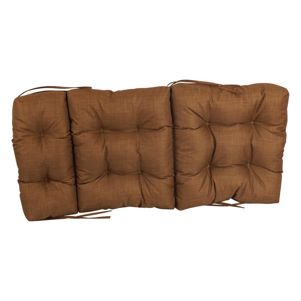 20-inch by 42-inch Spun Polyester Solid Outdoor Tufted Chair Cushion. Picture 2