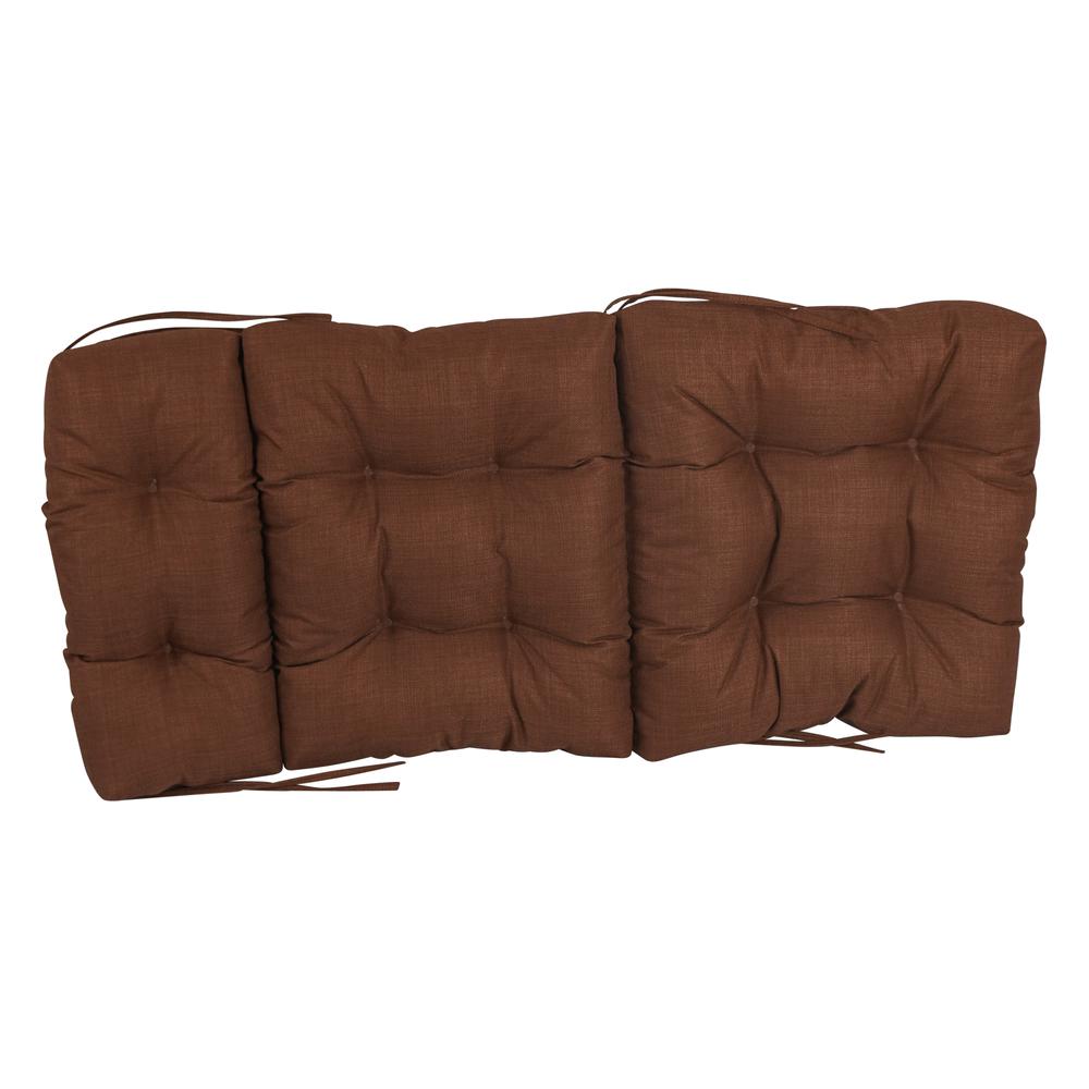 20-inch by 42-inch Spun Polyester Solid Outdoor Tufted Chair Cushion. Picture 2