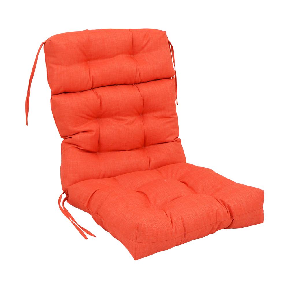 20-inch by 42-inch Spun Polyester Solid Outdoor Tufted Chair Cushion. Picture 1