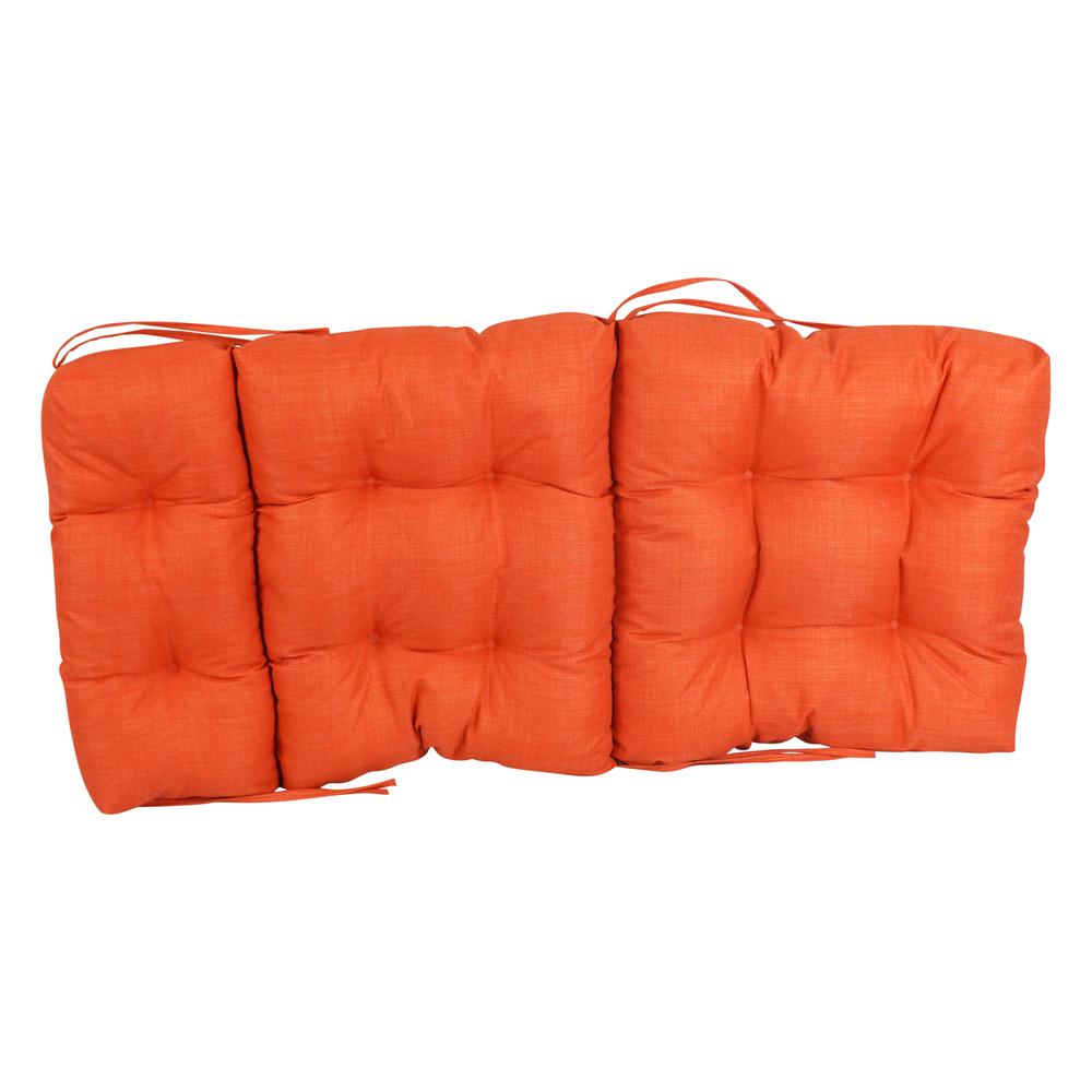 20-inch by 42-inch Spun Polyester Solid Outdoor Tufted Chair Cushion. Picture 2